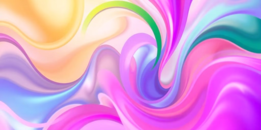 Colorful abstract shapes swirling around a person.