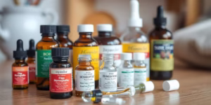 Homeopathic remedies next to a person with ADHD.