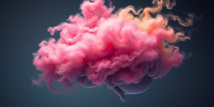 Brain with swirling clouds, illustrating various anxiety types.
